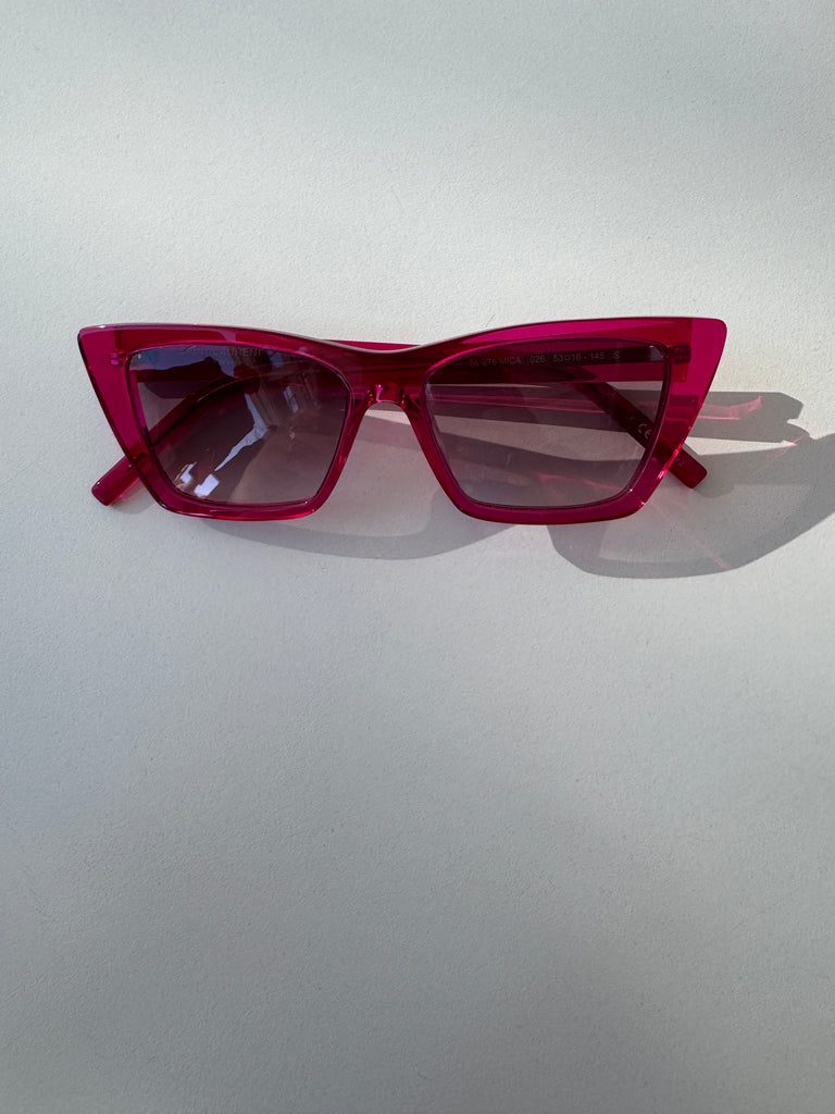 Designer Saint Laurent cat eye sunglasses