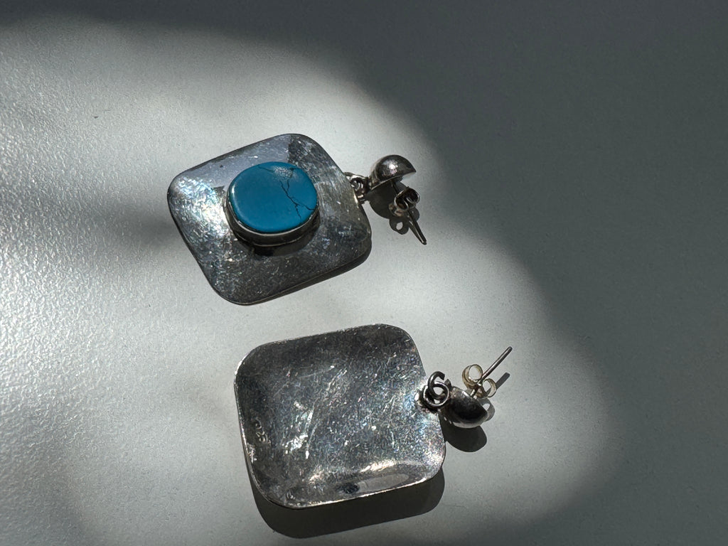 Turquoise sterling silver earrings