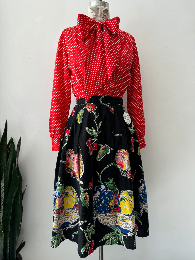 Vintage novelty print skirt waist 27|30”