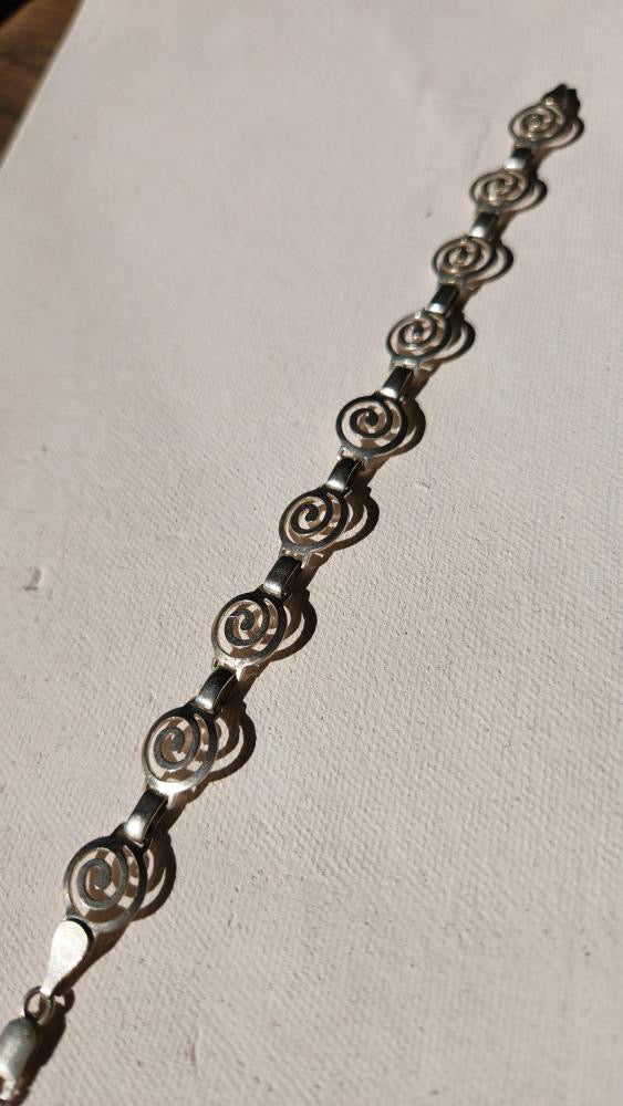 Sterling silver swirl bracelet