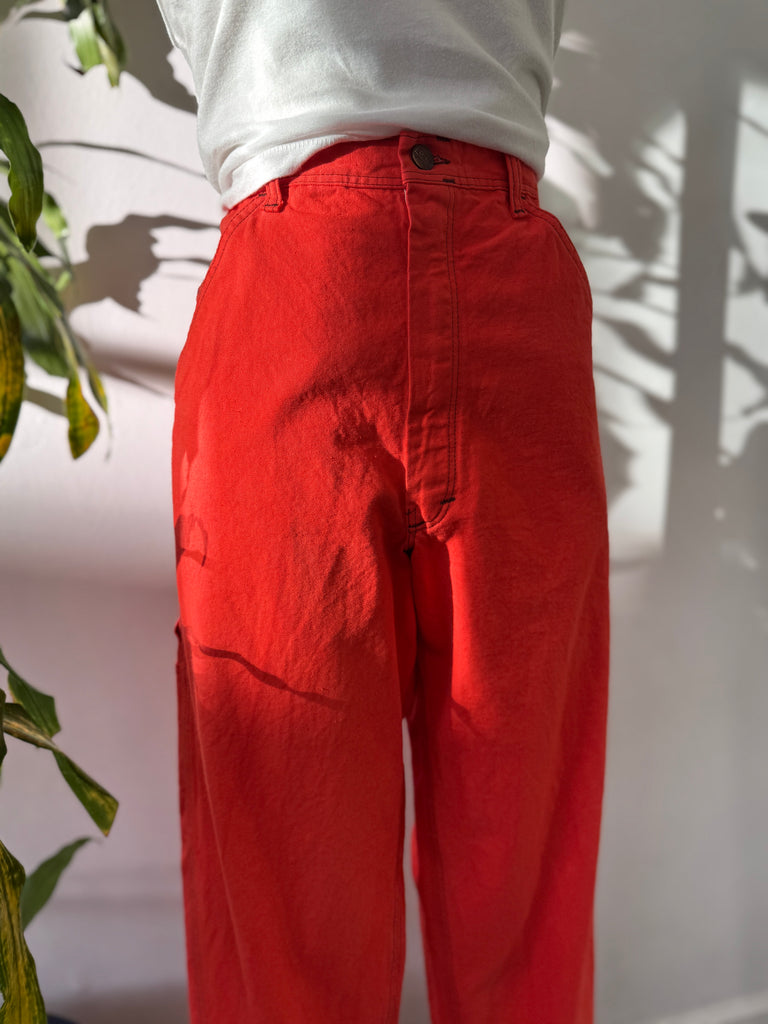 Overdyed cotton carpenter pants