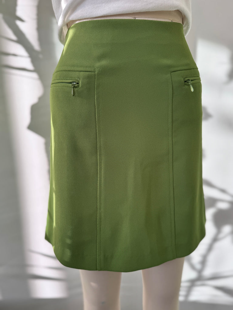 Vibrant green apple colored skirt