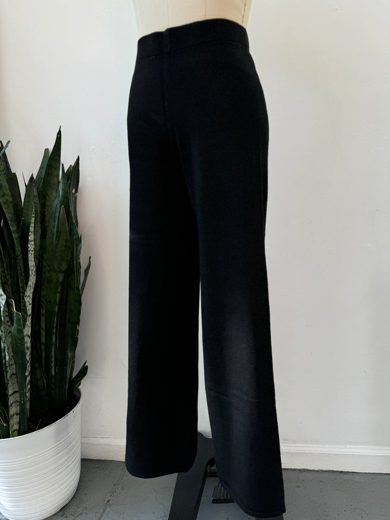 Curated Collection | knit pants | black | stretch waist