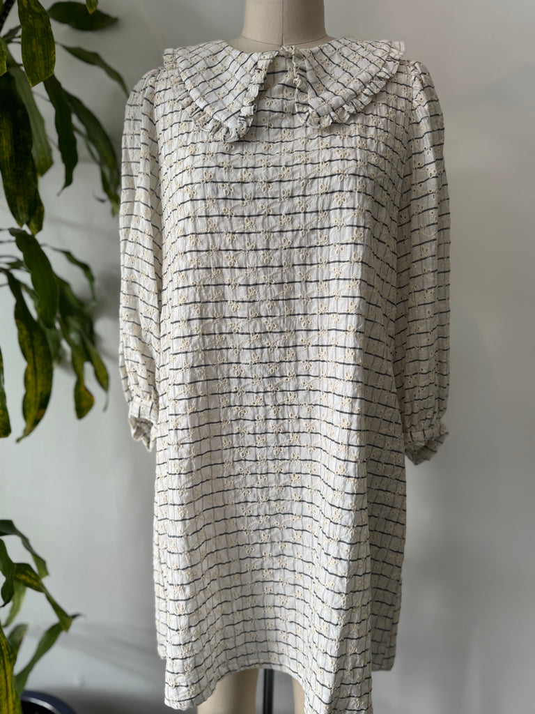 Eyelet collared dress