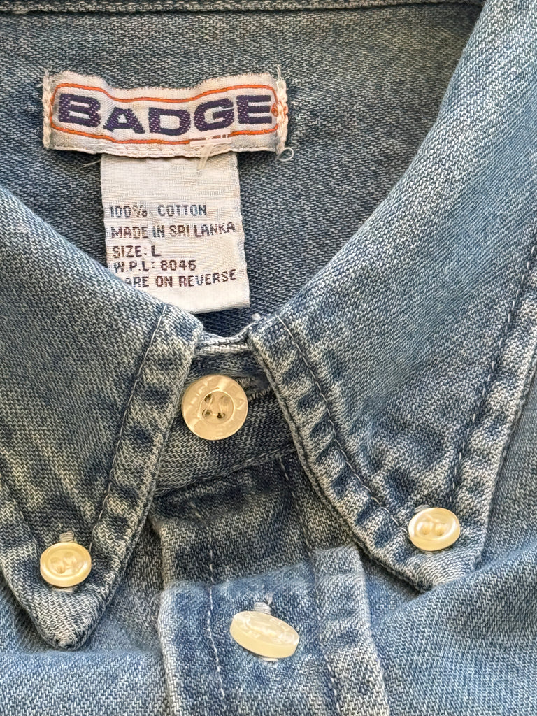 Vintage denim button up top