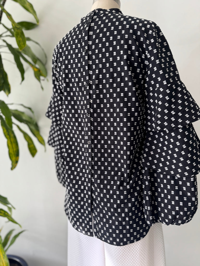 Ruffled sleeve top