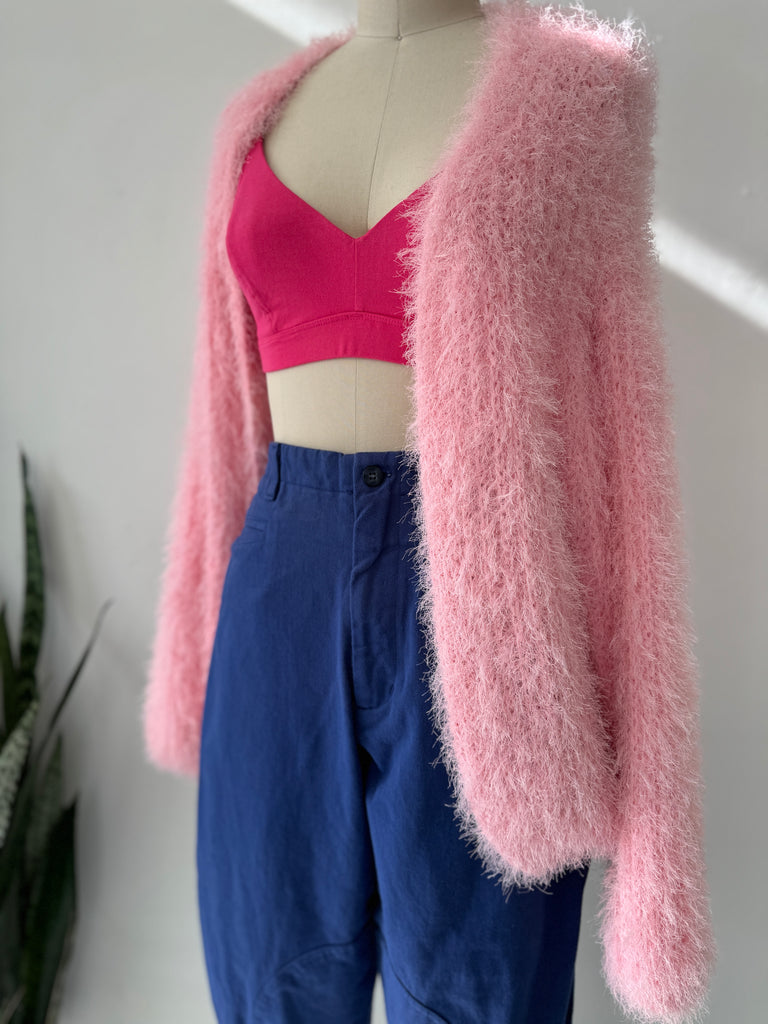 Fuzzy pink outerwear