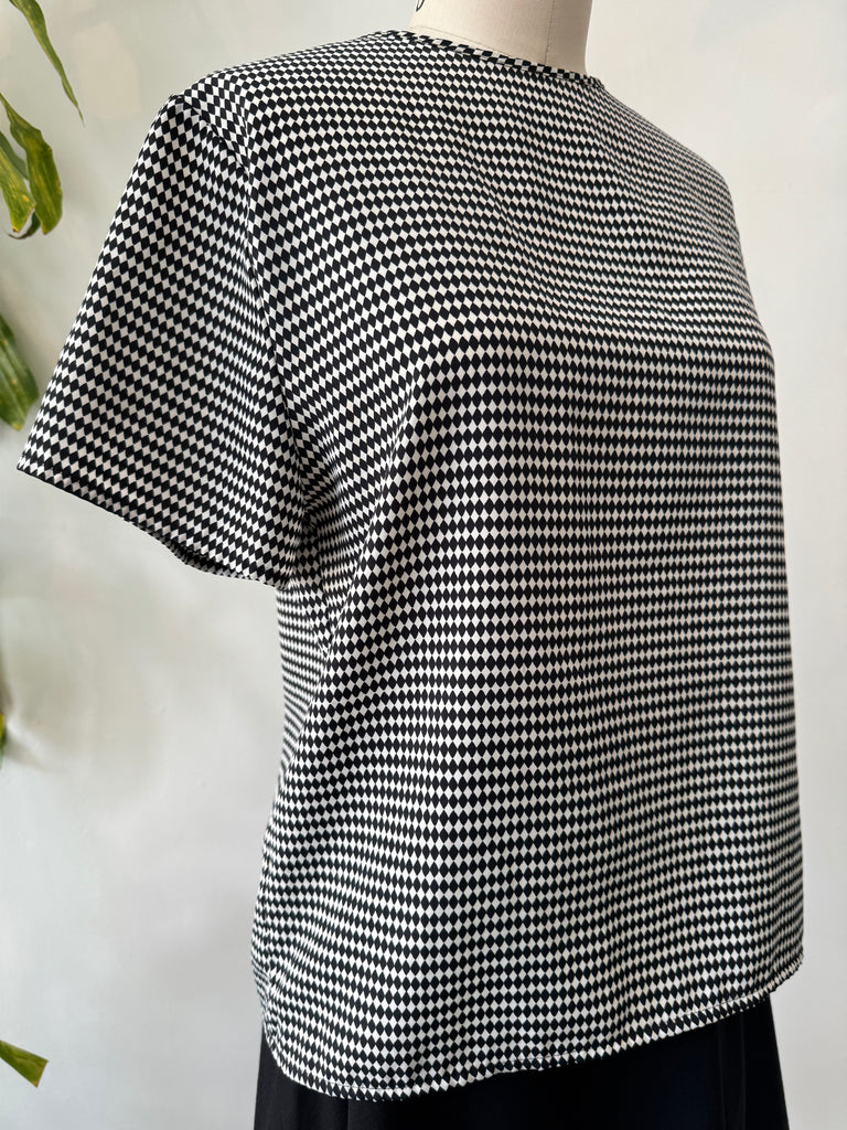 Vintage Diamond print top