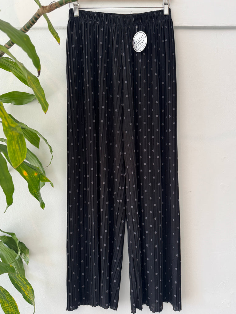 Vintage polka dot plated pants waist “26-36”