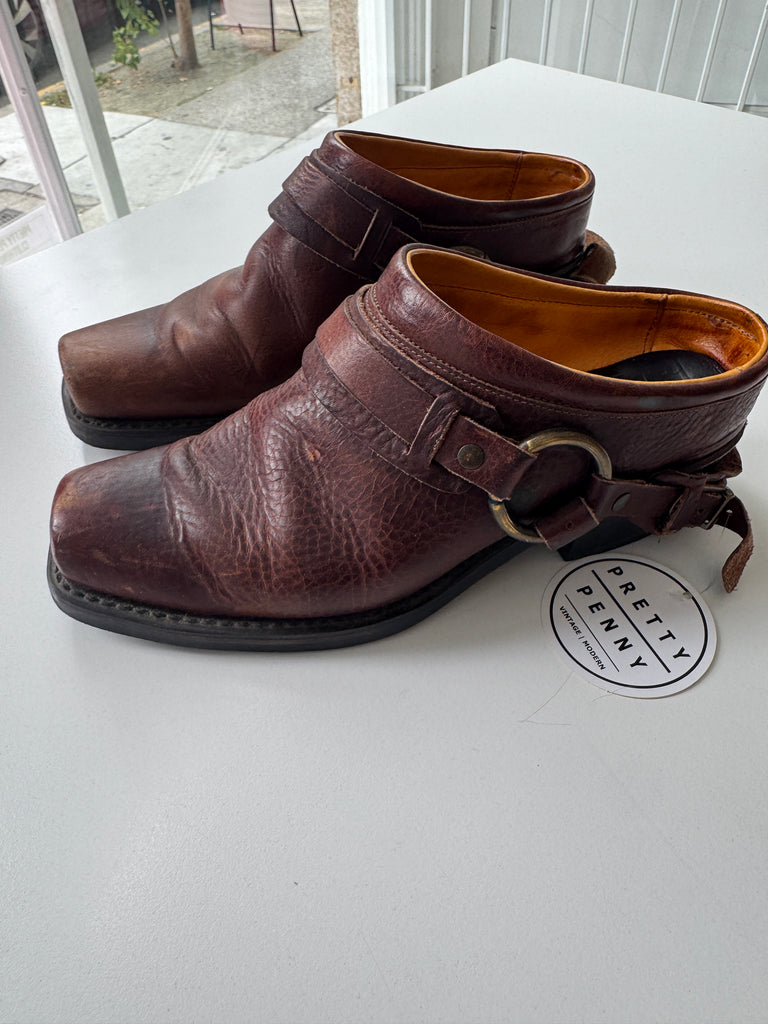 vintage FRYE mule leather shoe
