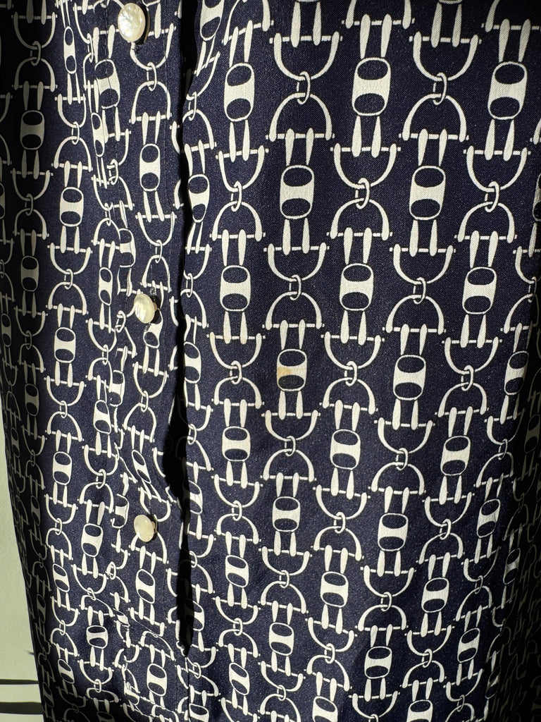 Vintage chain link novelty print dress