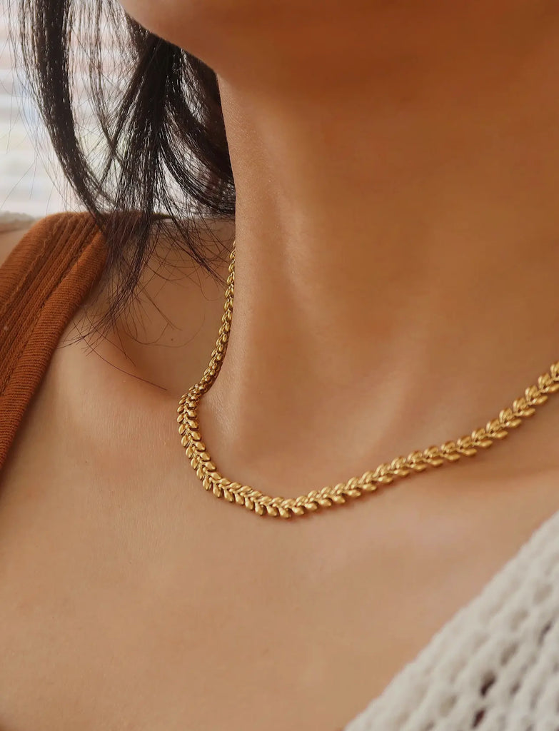 Wheat chain necklace