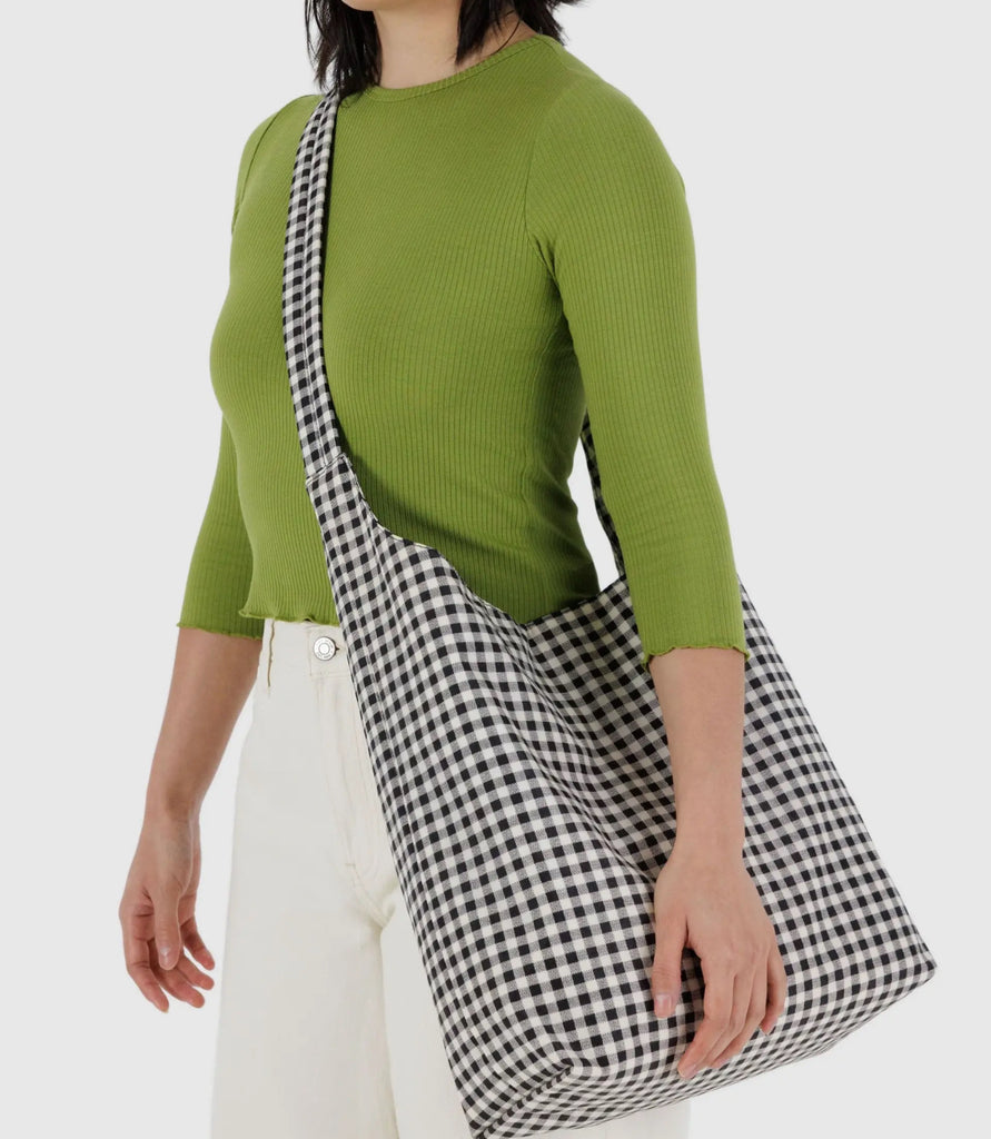 Baggu | nylon sling large | black and white gingham
