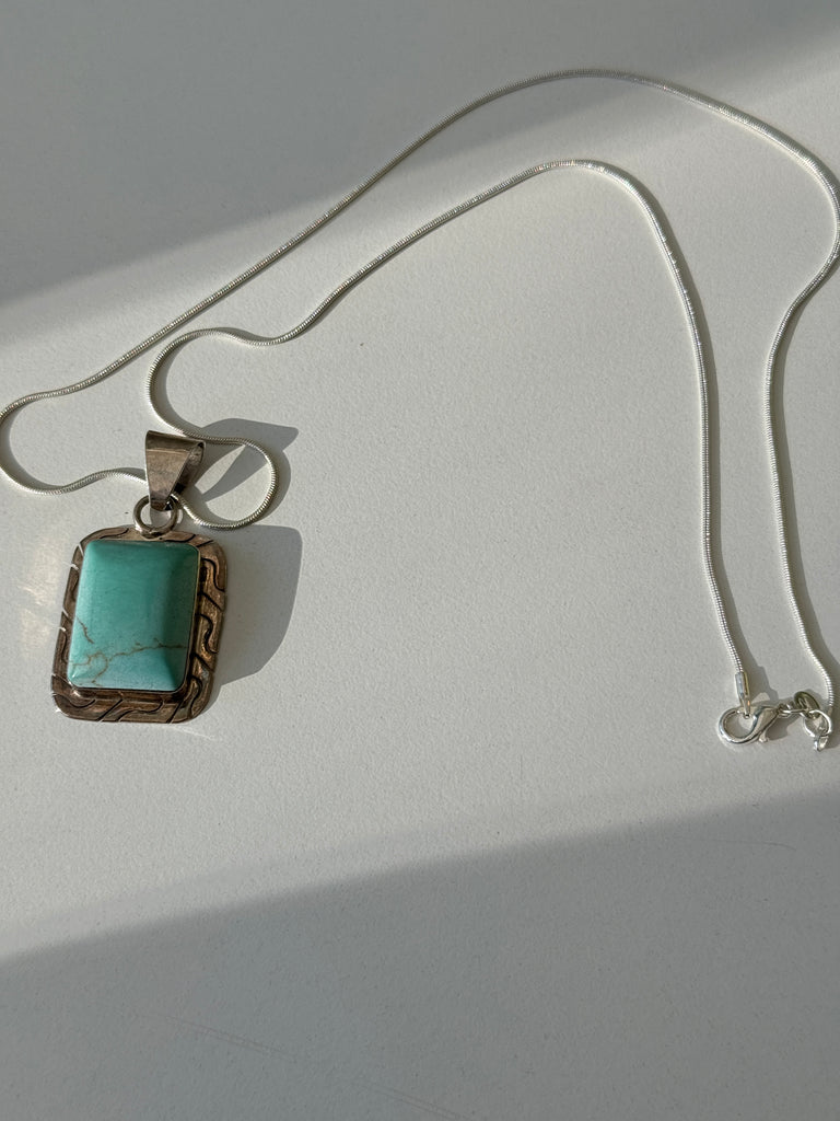 Turquoise and sterling necklace