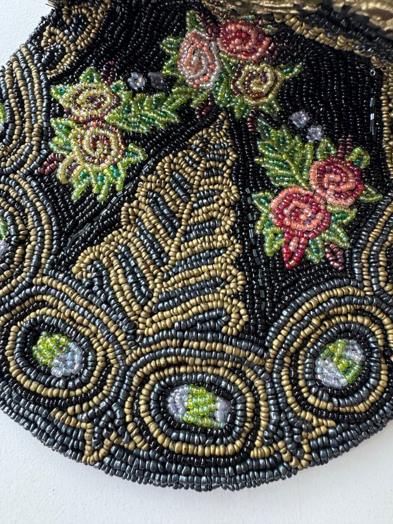 Antique hand beaded purse