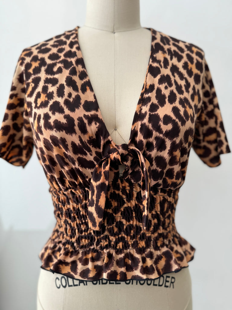 Vintage 1970’s animal print nylon top