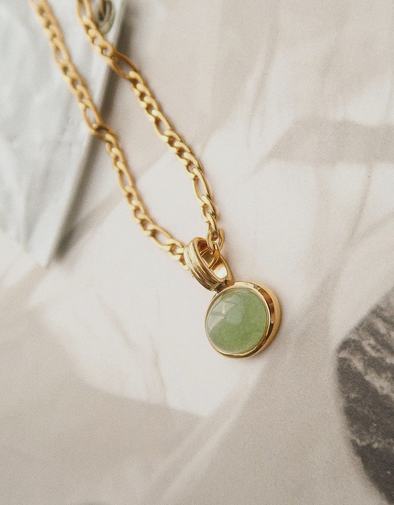 Green gemstone necklace