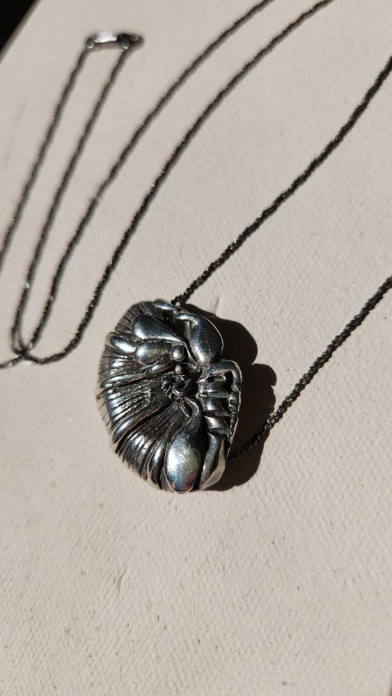 Vintage designer handmade abstract crab like pendant