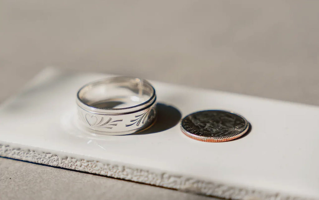 Thick heart stacker ring size 6