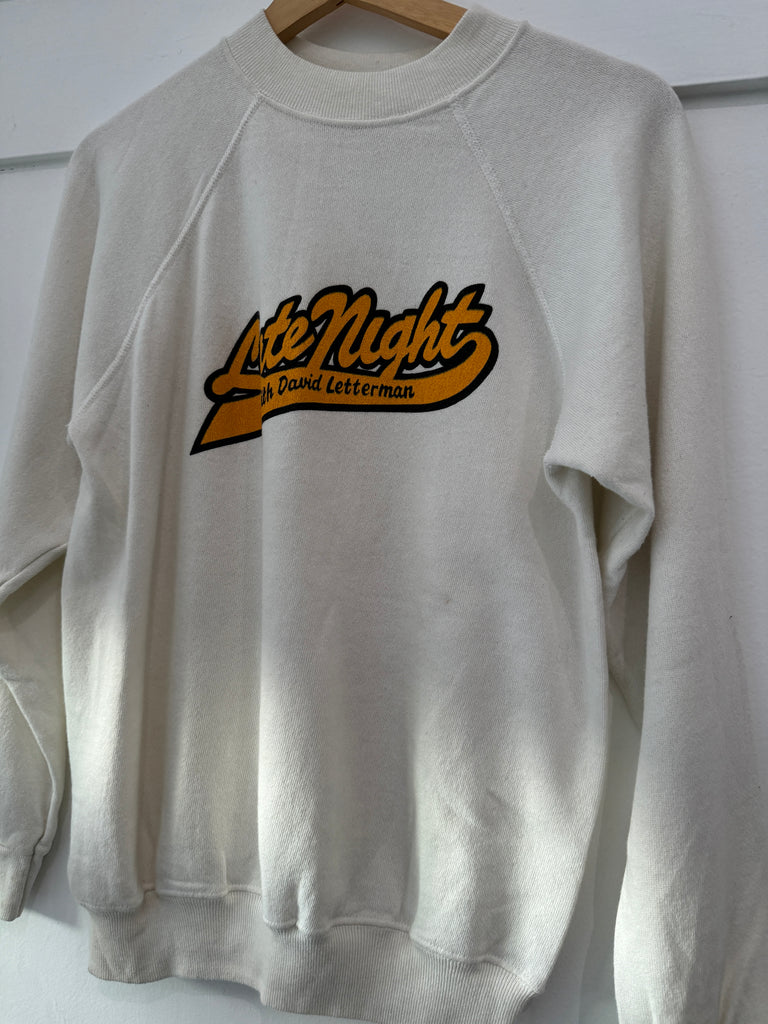 Vintage late night with David letterman raglan sweatshirt