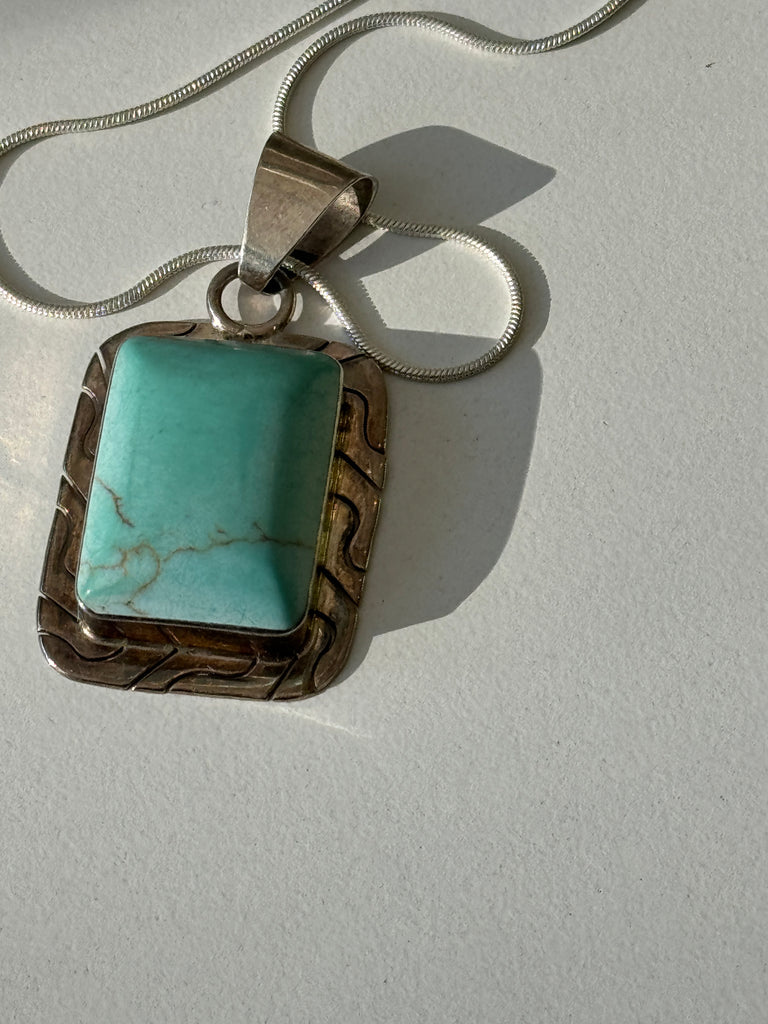 Turquoise and sterling necklace