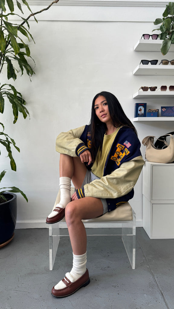 Vintage mens/women's letterman jacket