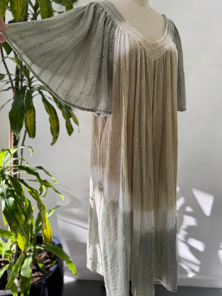 Textured cotton dress