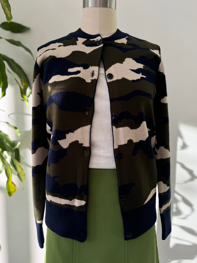 Camo knit cardigan