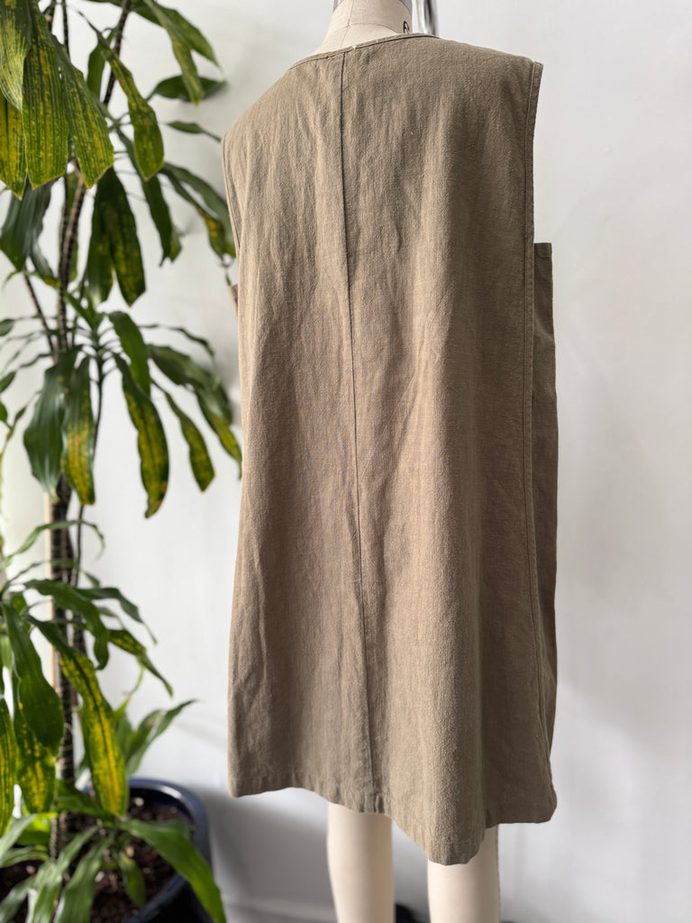 Linen tent silhouette dress