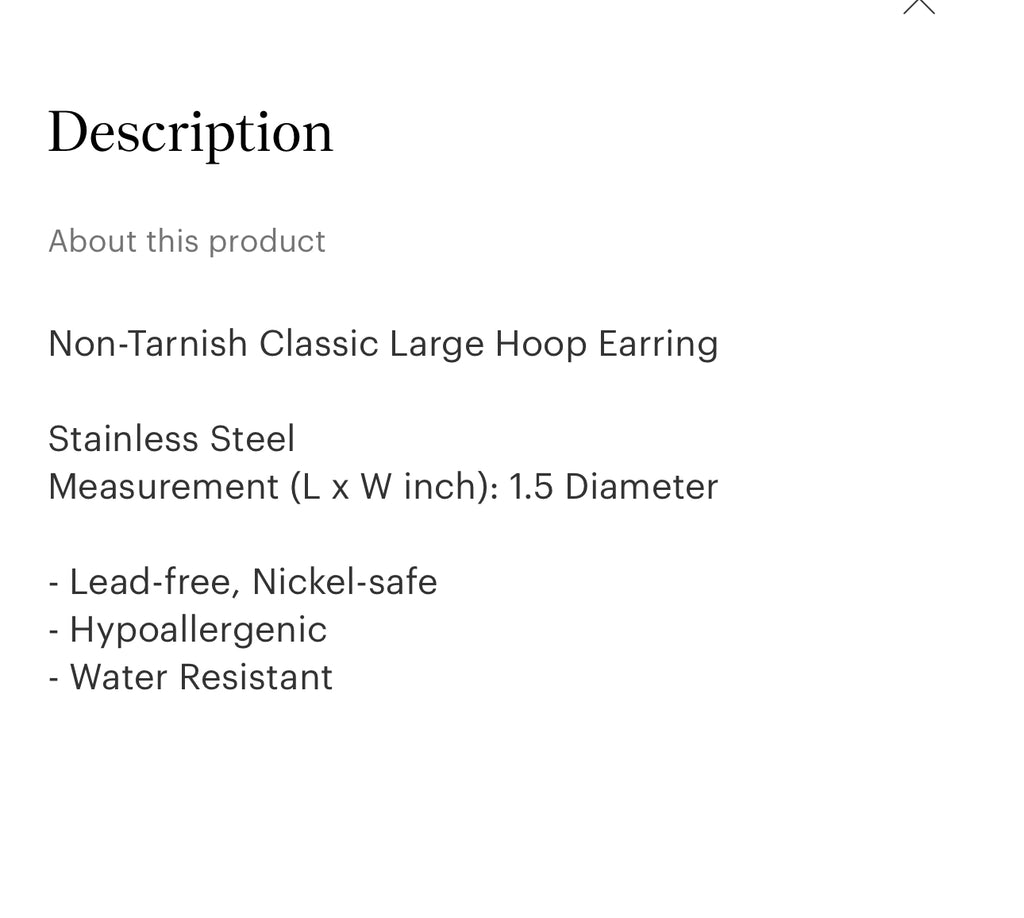 Classic hoop earrings