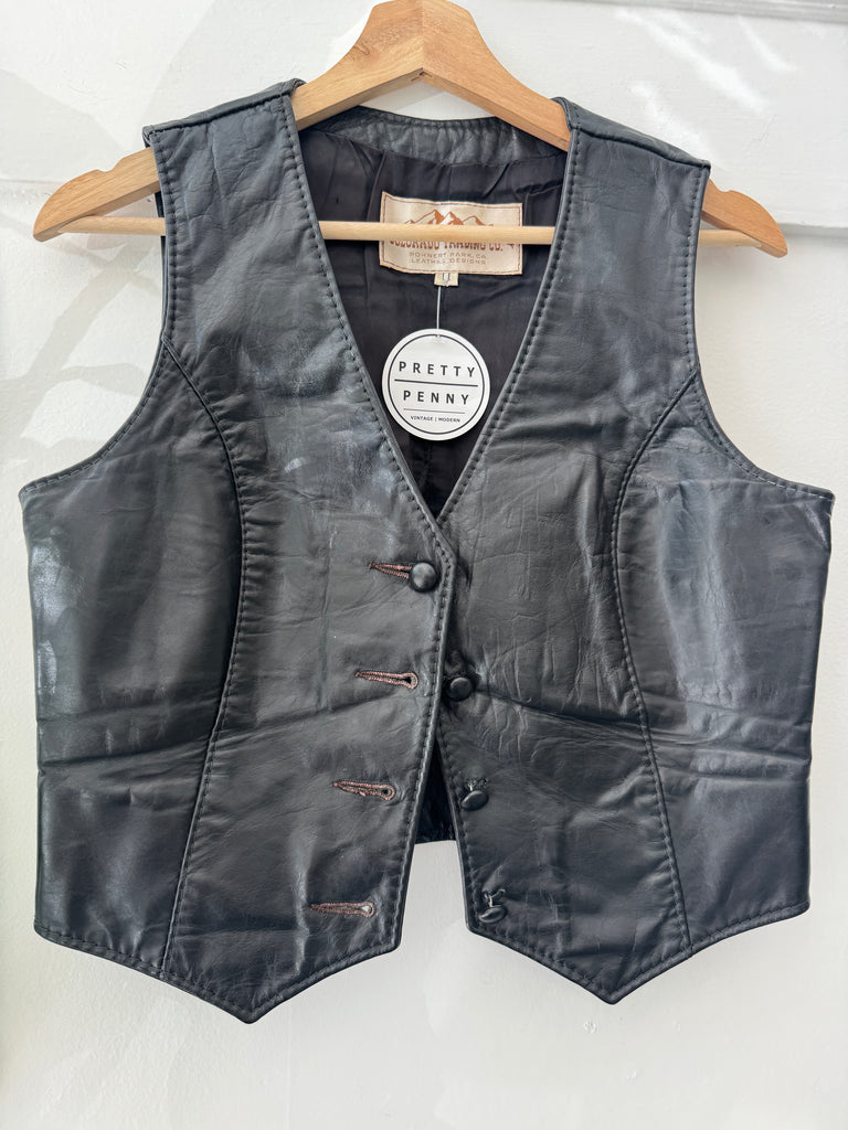 Vintage leather vest