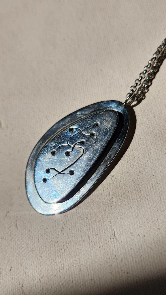 Rare Ted Lowy designer sterling silver necklace