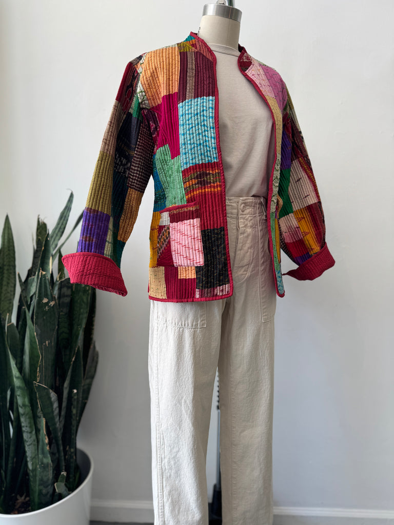 Handmade silk reversible outerwear