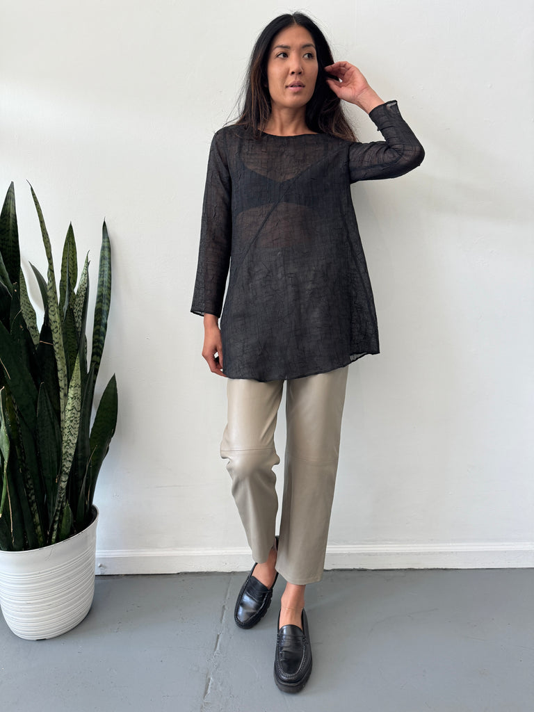 semi sheer tunic