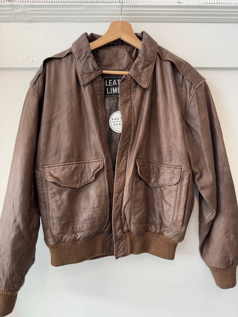 Vintage soft brown leather jacket