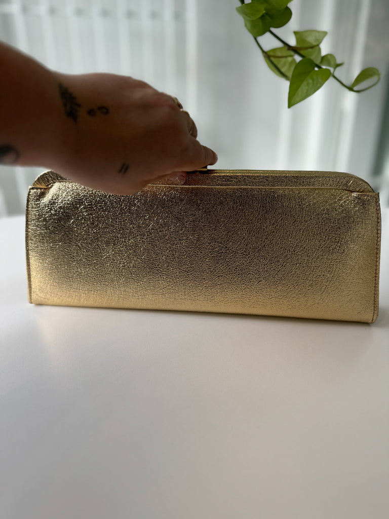 Vintage gold foil clutch