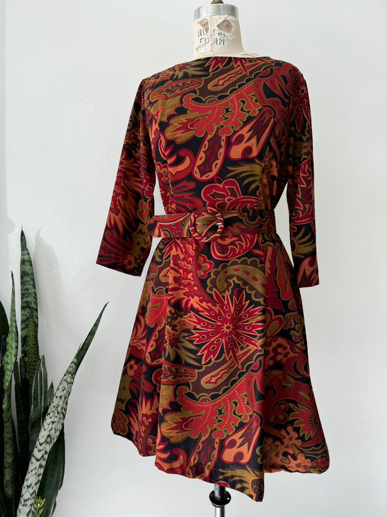 Vintage fall print Dress