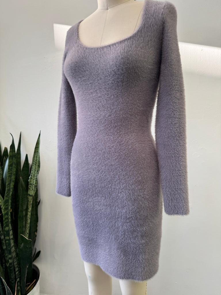 Fuzzy lavender dress