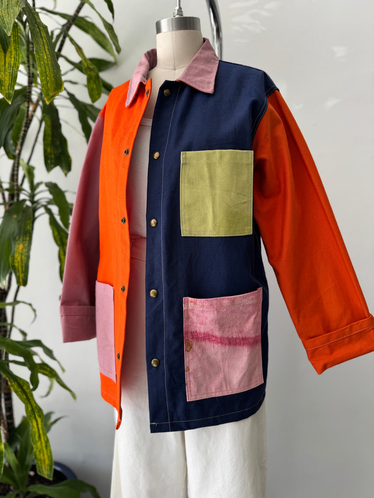 Patchwork chore coat