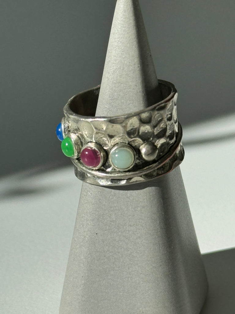 Multi Stone Art Ring size 9