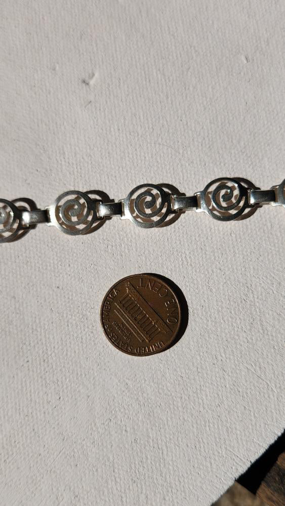 Sterling silver swirl bracelet
