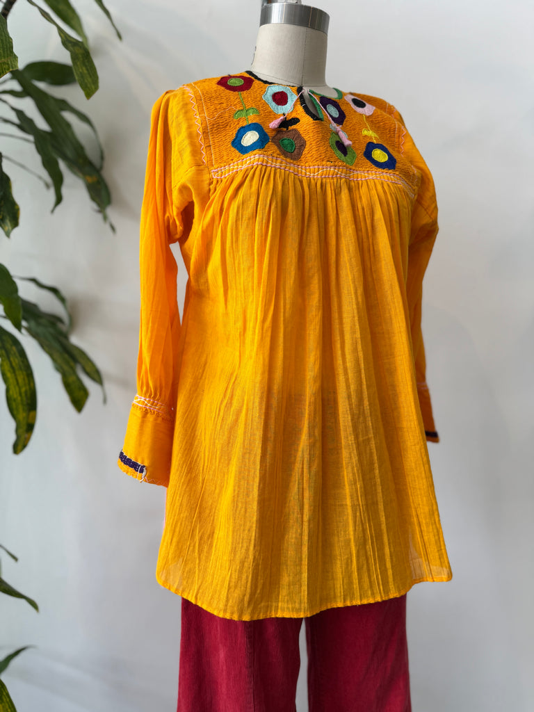 Vintage cotton embroidered top