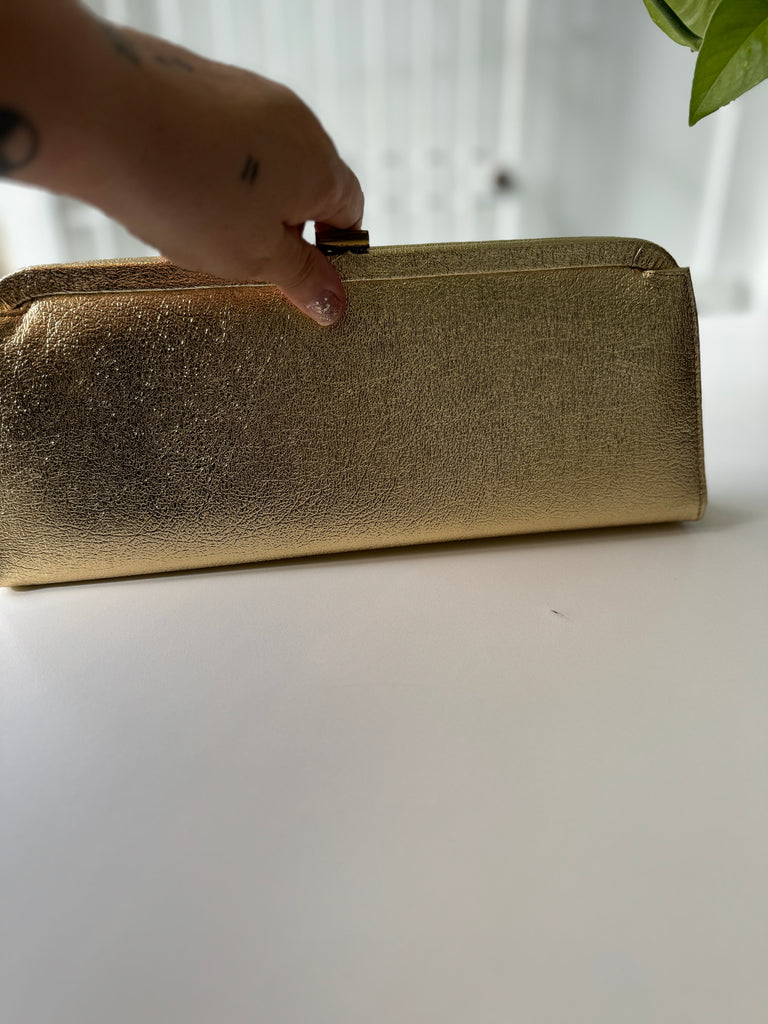 Vintage gold foil clutch