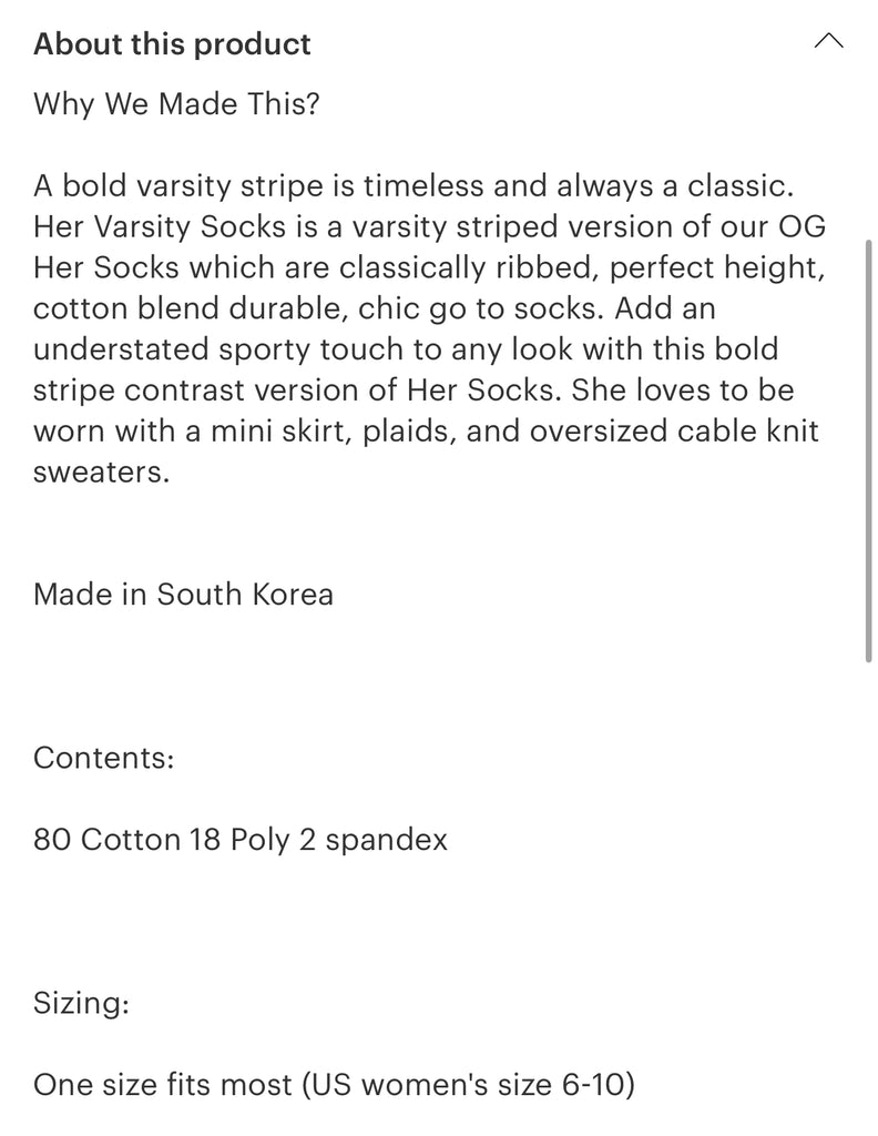 Le bon shoppe | her socks | varsity | red