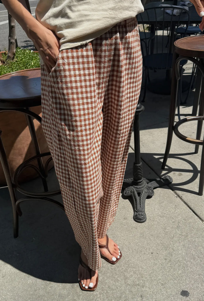 Le Bon Shoppe | cinnamon gingham | arc pants