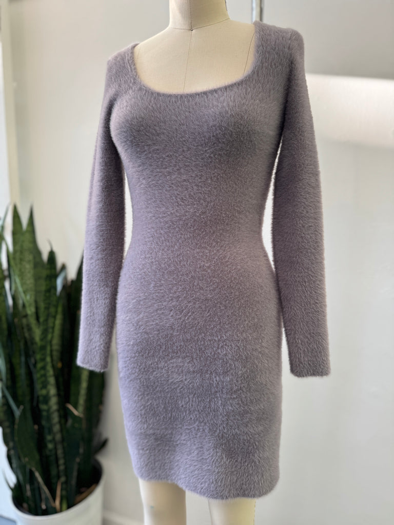 Fuzzy lavender dress