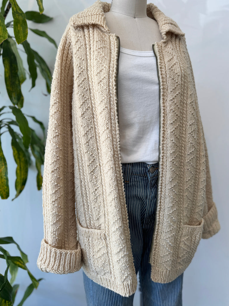 Vintage wool zip up outerwear