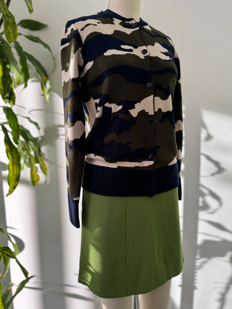 Camo knit cardigan
