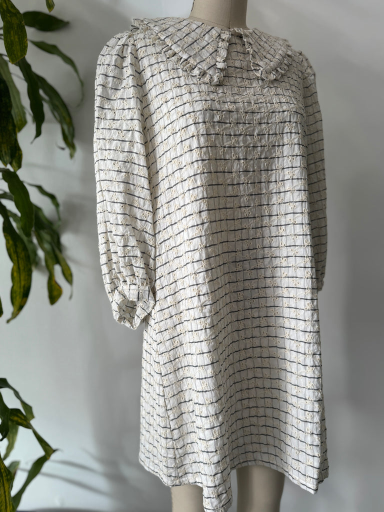 Eyelet collared dress
