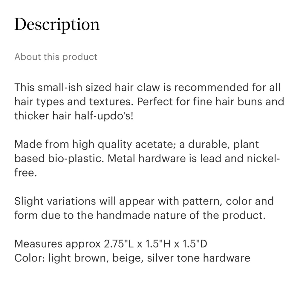 Chunks Juno claw in oak